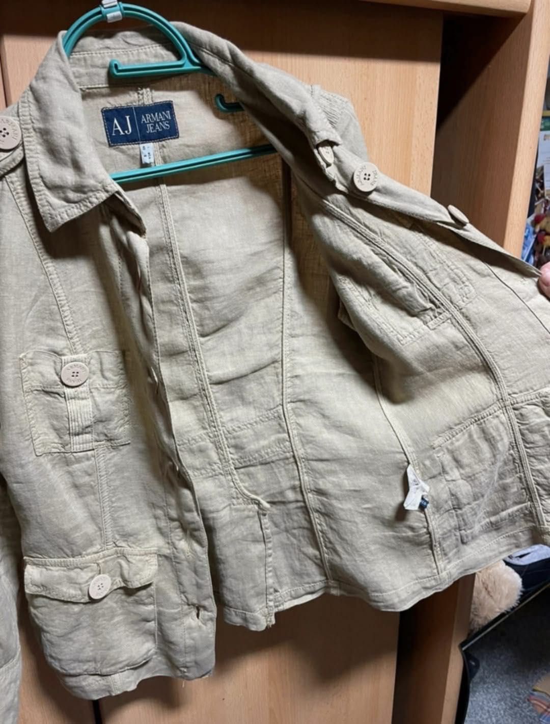 Żakiet z lnu Armani Jeans