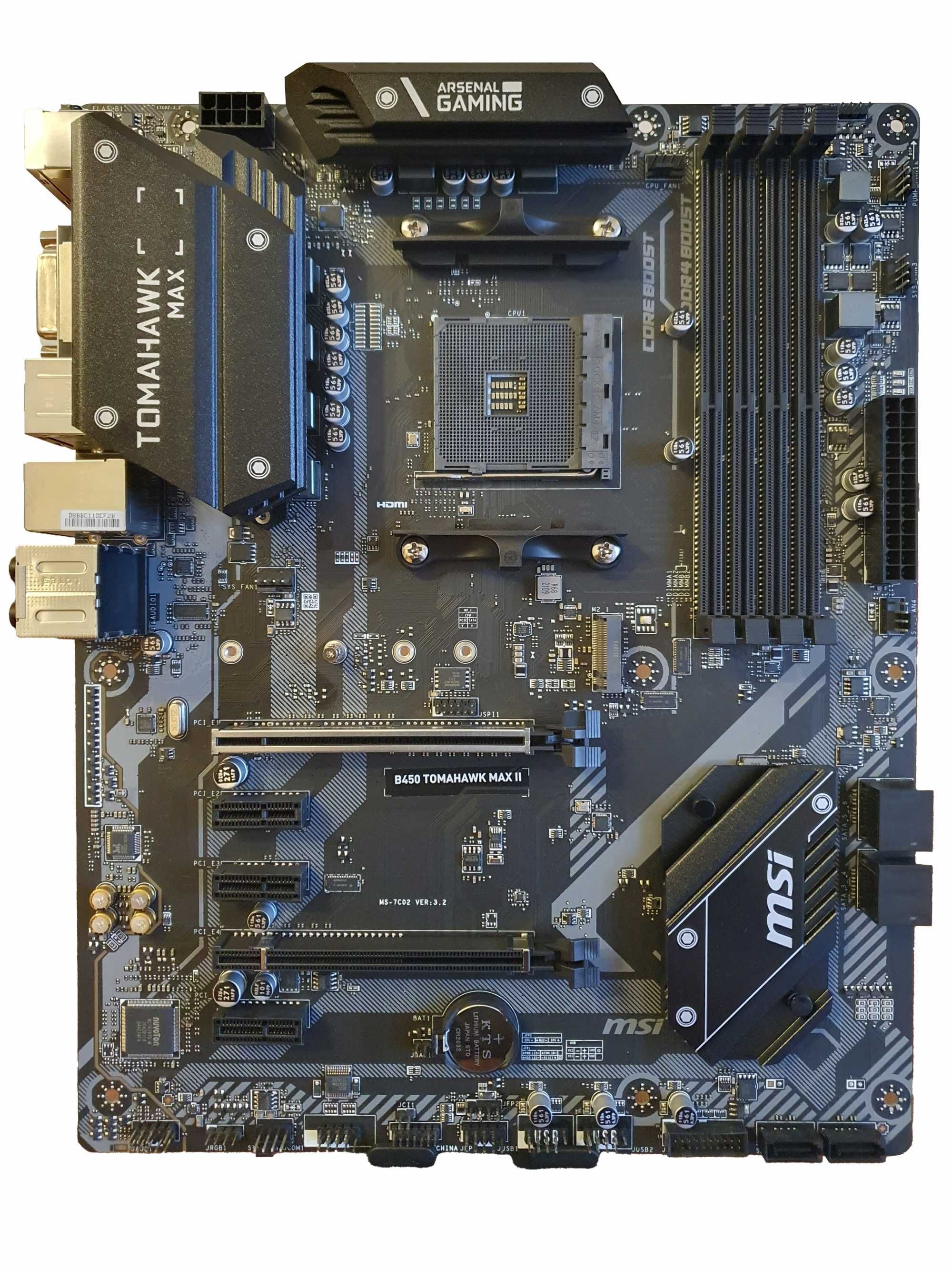 Материнська плата MSI B450 Tomahawk MAX II (sAM4, AMD B450, PCI-E x16)