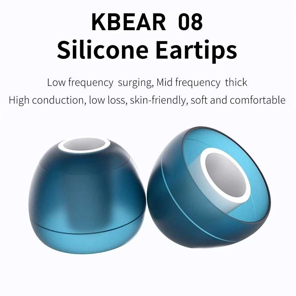 ⇒ Kbear 08 (3 пары) - нейтральные амбушюры для IEM, TWS наушников