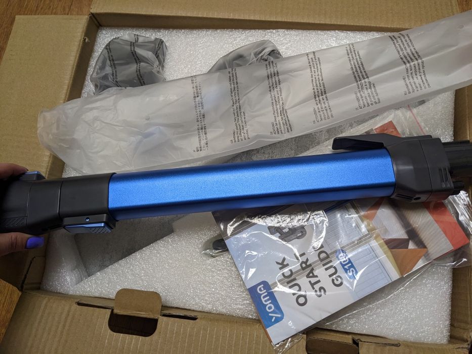 Новий акумуляторний пилосос пылесос YOMA S100 блакитний