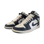 Air Jordan 1 mid ( White Metallic gold Obsidian )