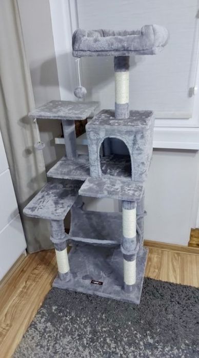 Drapak dla kota XXL 6 poziomów wysoki 143cm wieża domek legowisko