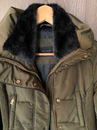 Zara Basic świetna kurtka damska ciepła 34 XS mała S 36 , oliwka