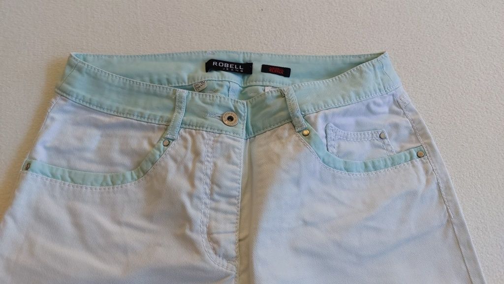 Białe jeansy Robell jeans r 38/M bdb