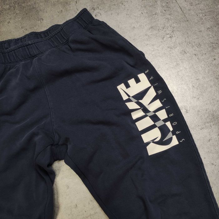 MĘSKIE PREMIUM Spodnie Dresowe Dresy Sportowe Nike Granat Duże Logo
