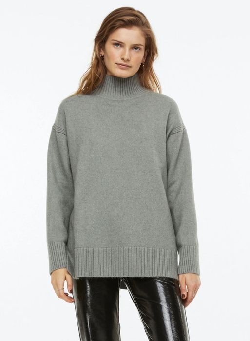 Сірий шерстяний светр H&M