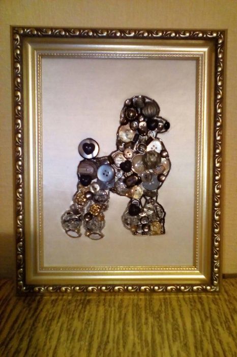 Креативний подарунок картина мозаїка Пудель Собака