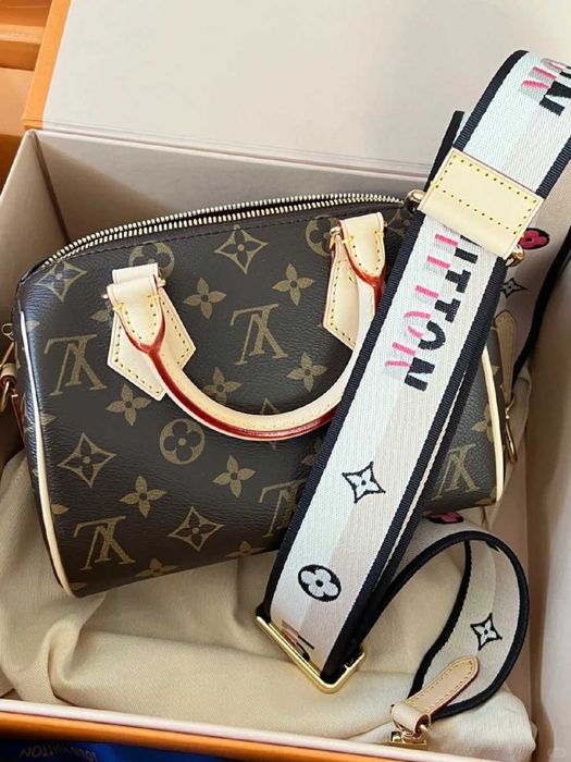 LV speedy20 - LV Speedy 20 Bandoulière Monogram - Nowe Torba z Paskiem