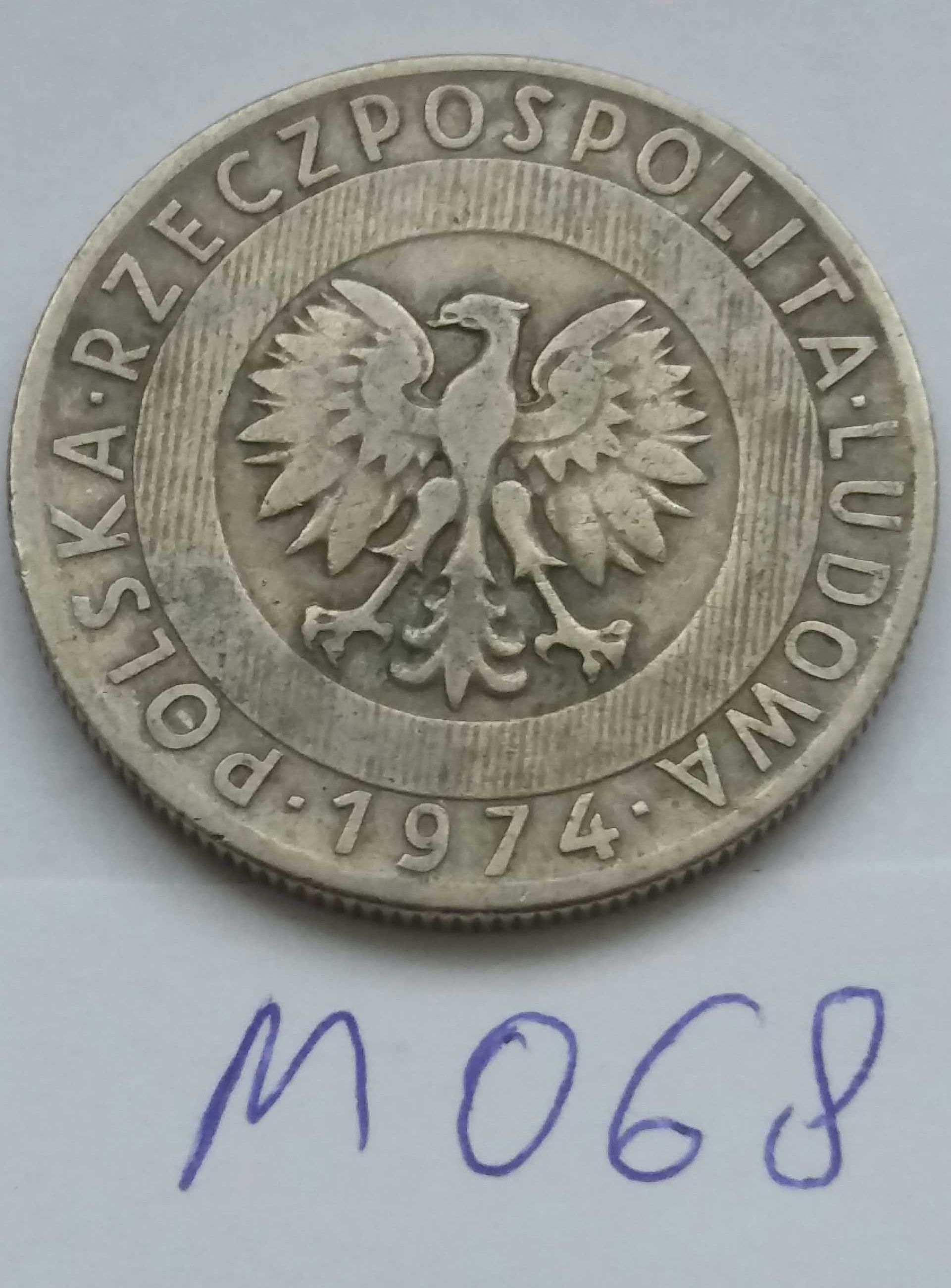 L M068,  starocie wyprzedaż 20 zł złoty 1974 Polska skrętka