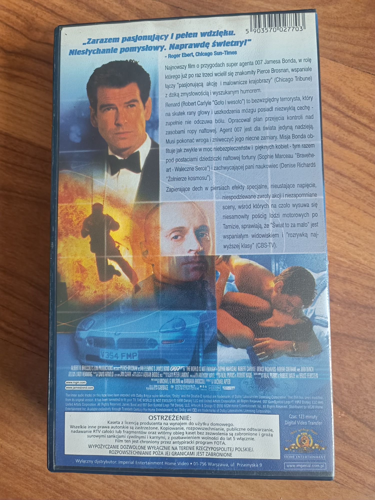 Świat to za mało film VHS James Bond