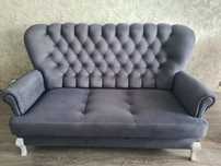 Sofa kanapa łóżko pikowana glamour z funkcją spania