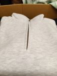 Sweater nova c/ fecho, mesclada cinza