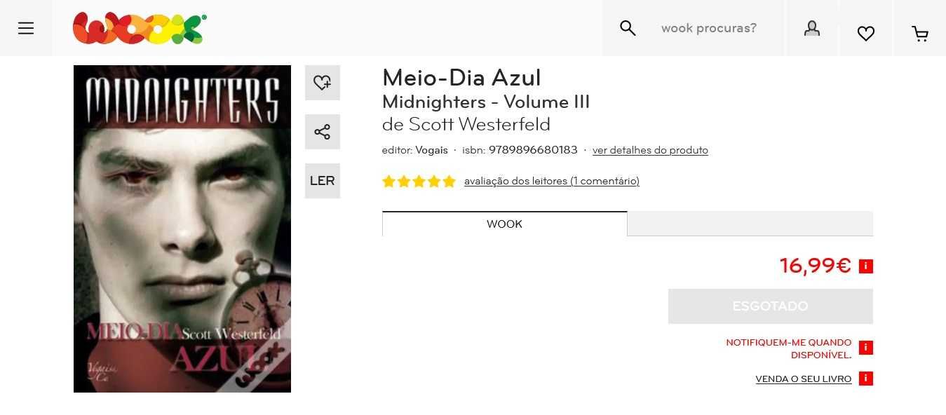 Livro "Midnighters: Meio-Dia Azul", de Scott Westerfeld (NOVO!)