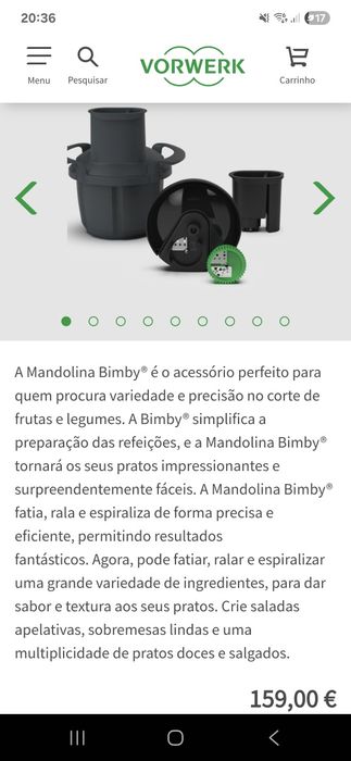 Acessórios Bimby TM5 / TM6 — Espiralizador e Mandolina (Novos / Pou