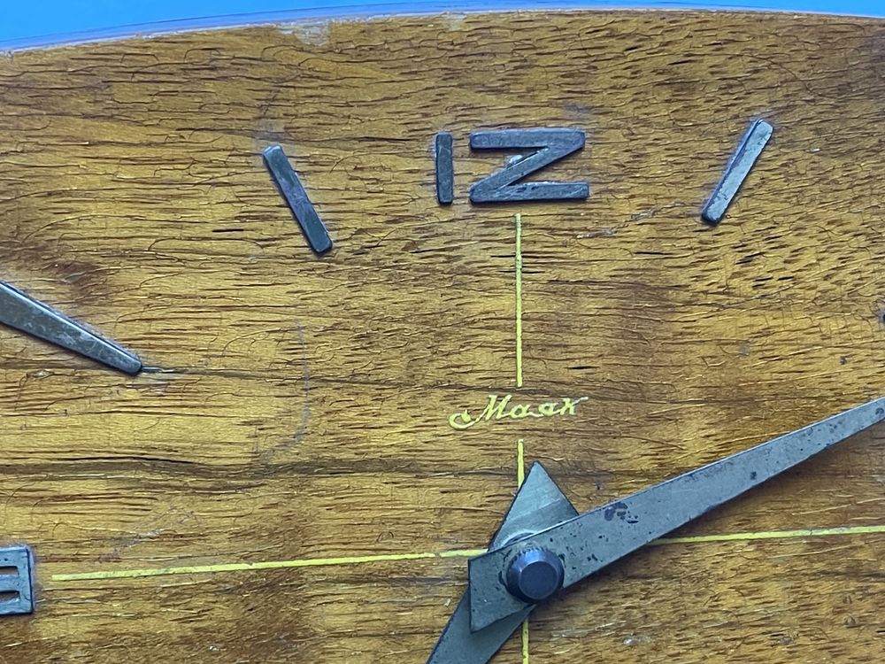 Art Deco Majak Stary Drewniany Zegar Mechaniczny