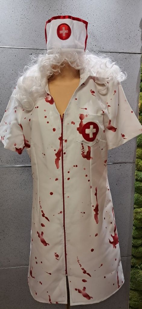 Strój przebranie kostium pielęgniarka zombie