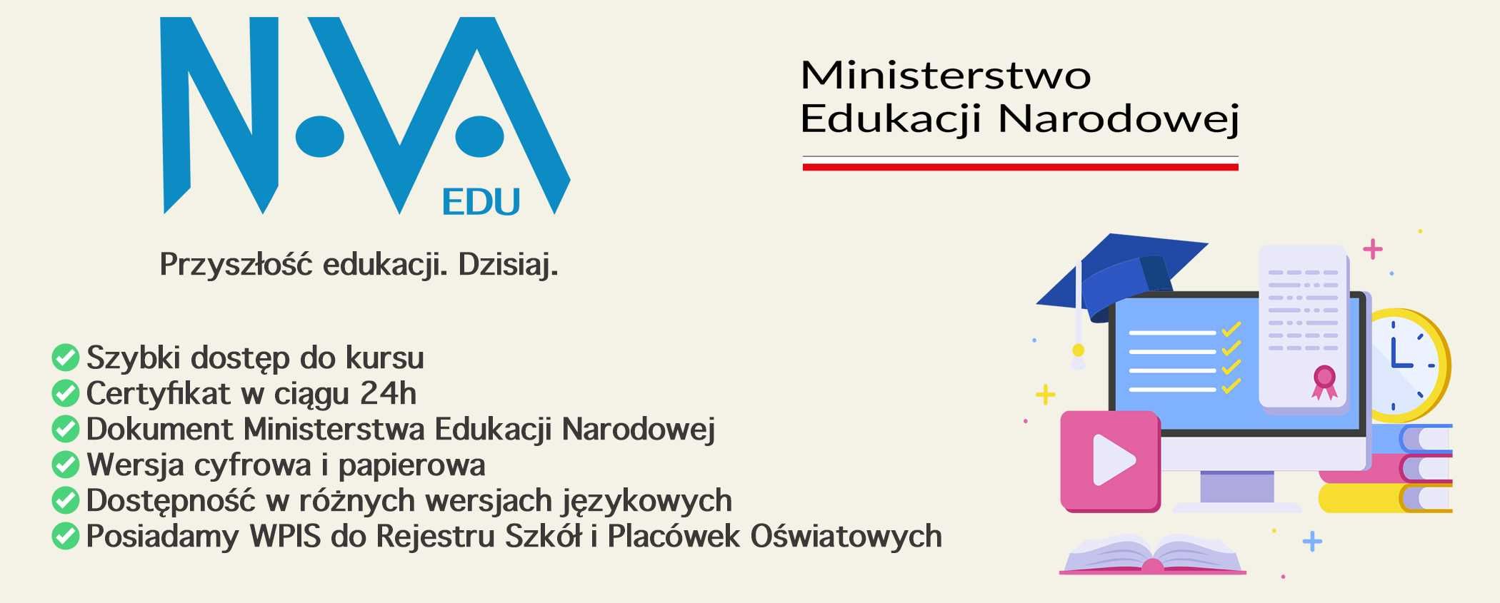 Kurs KSIĘGOWOŚCI Zaświadczenie MEN