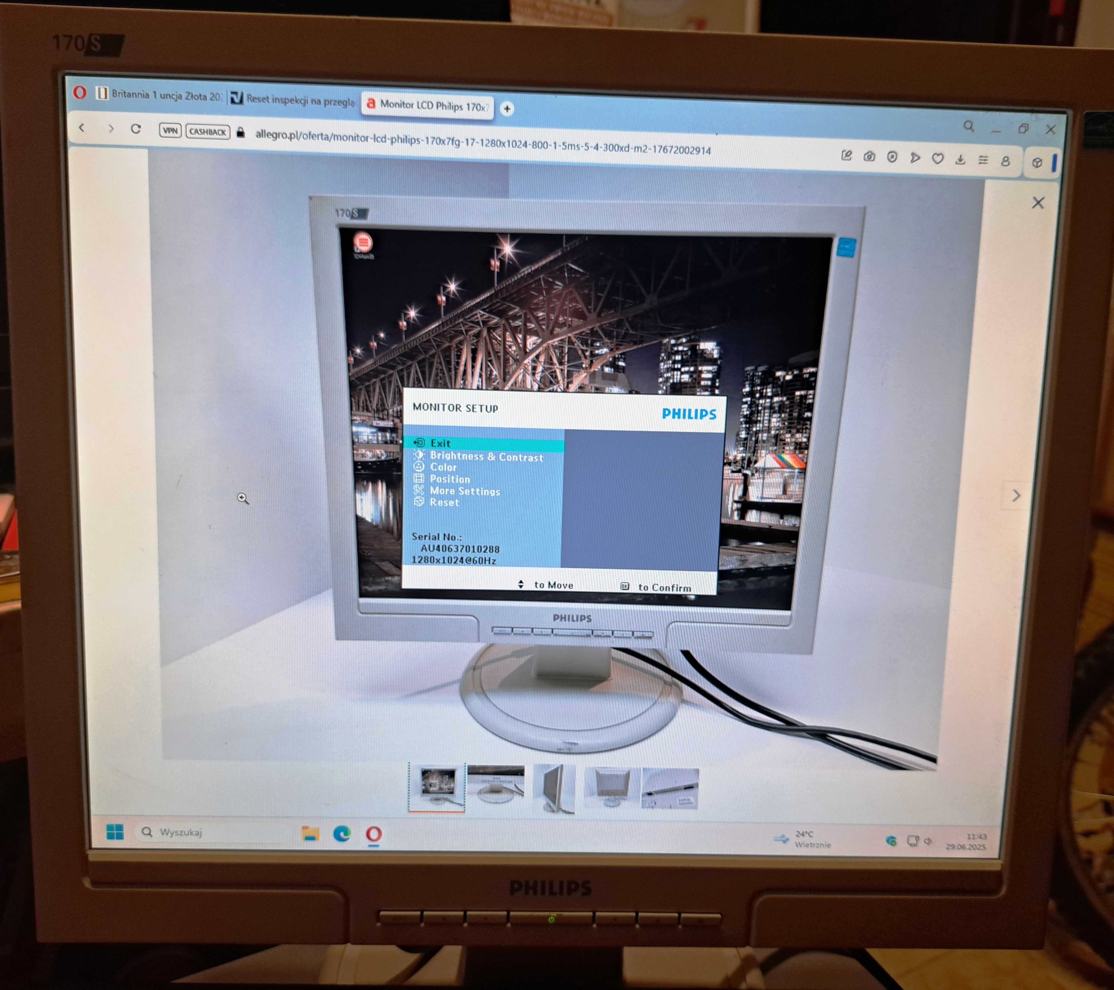 Monitor Philips 170S VGA