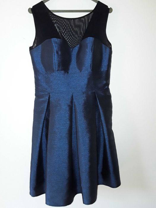 Vestido de cerimónia  azul marinho brilhante