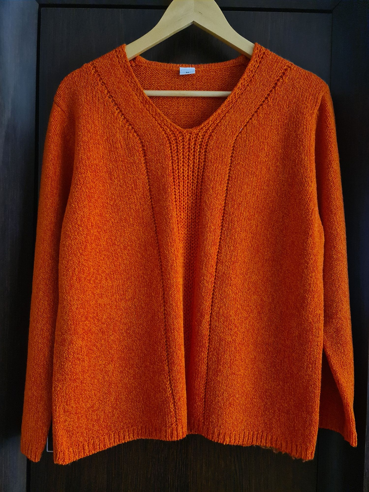 Sweter ceglasy/pomarańczowy