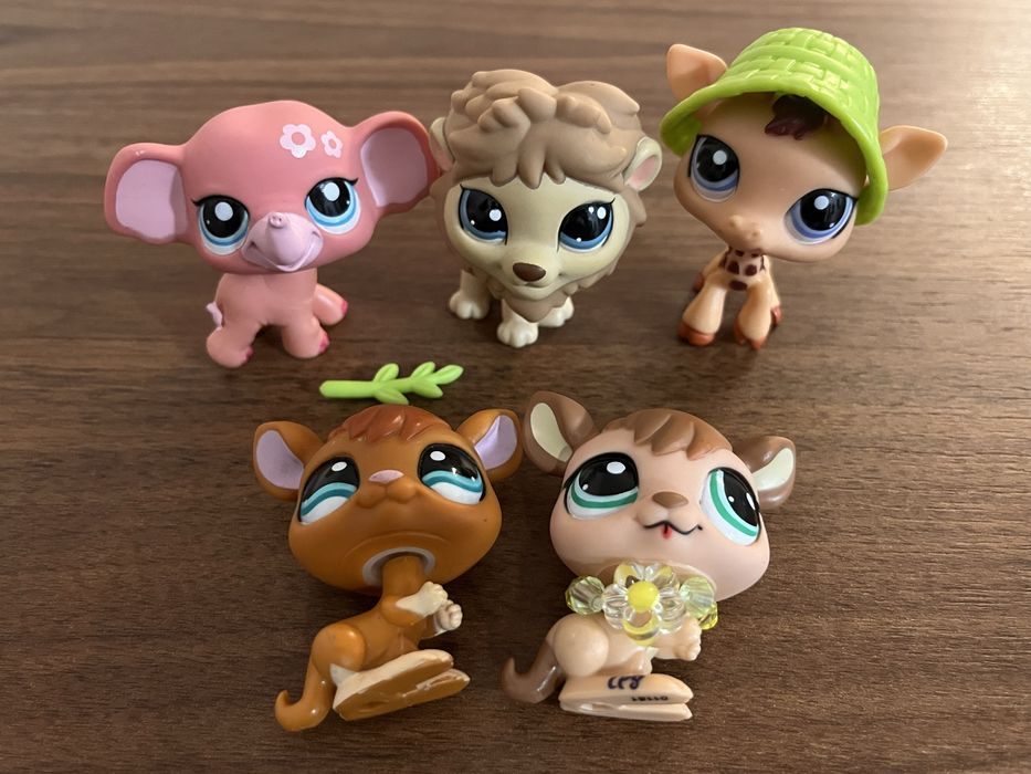 Lps littlest pet shop safari kangury kangur słoń żyrafa lew słonik