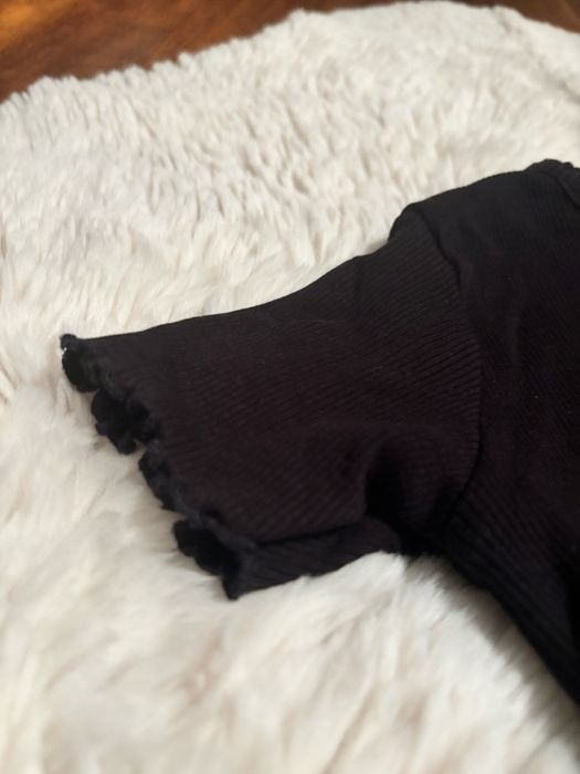 Czarna bluzka z krótkim rękawem t-shirt H&M r. 86