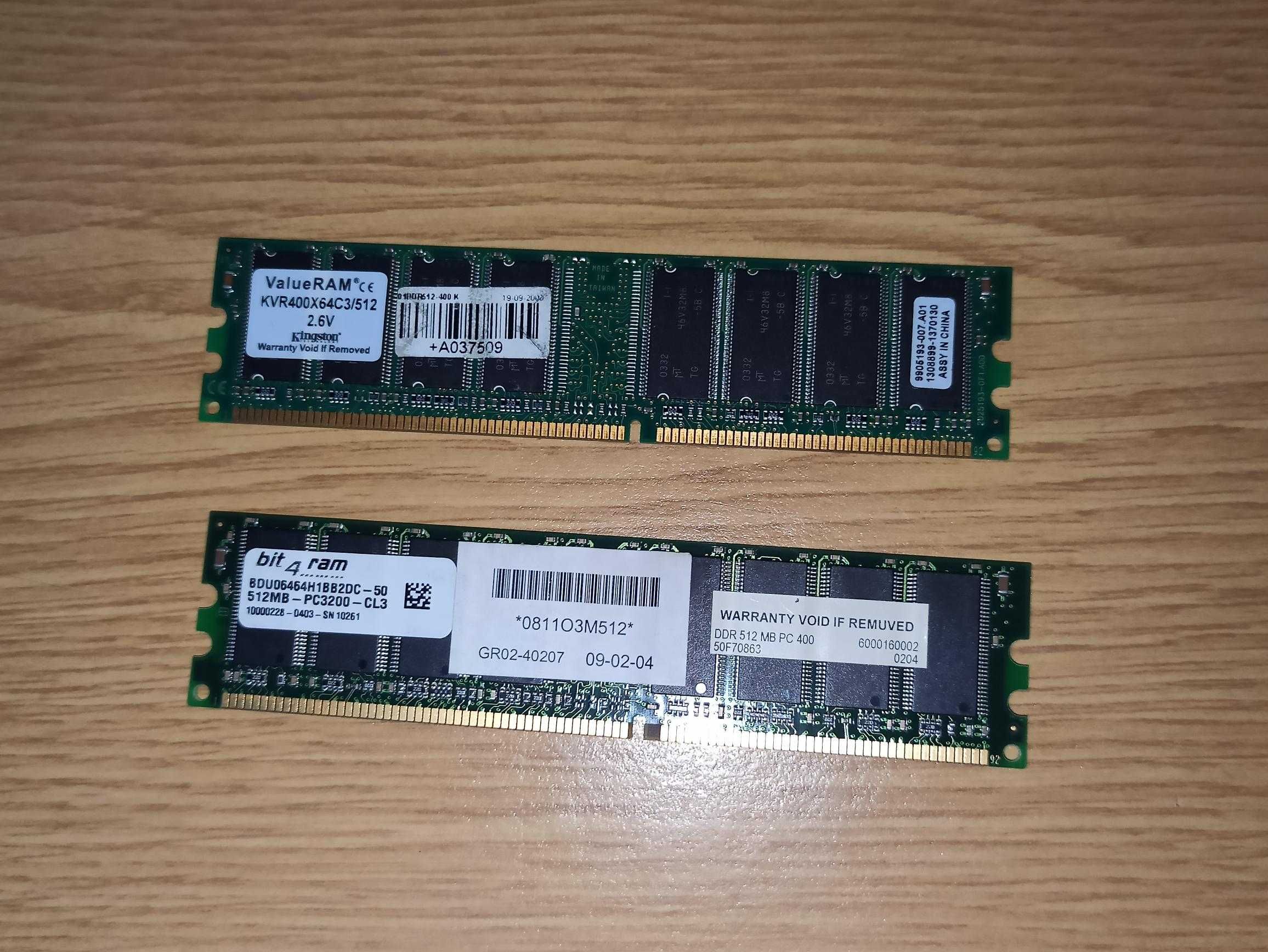 Memórias RAM DDR 512 MB
