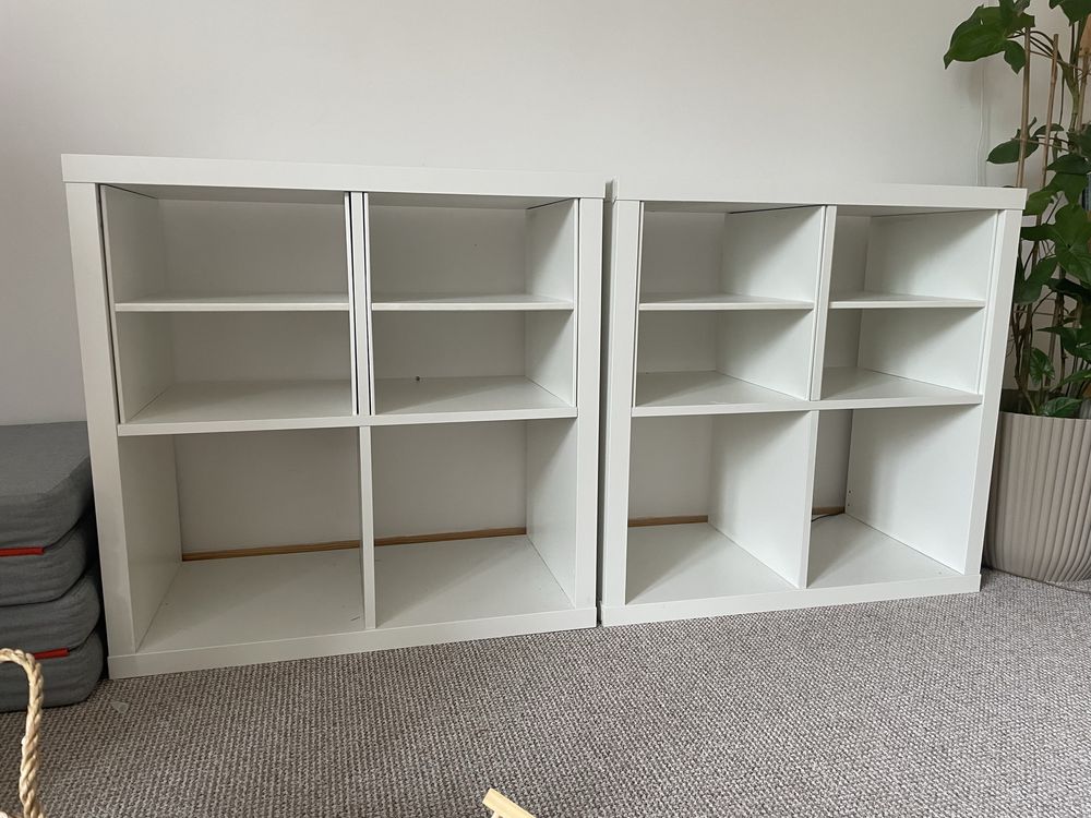 Kallax regały ikea 2x2 i wkłady 2 szt