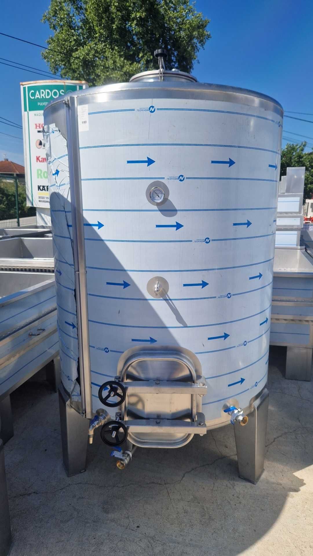 Cuba Inox Fermentação Vinho 2000 Litros 2 Portas