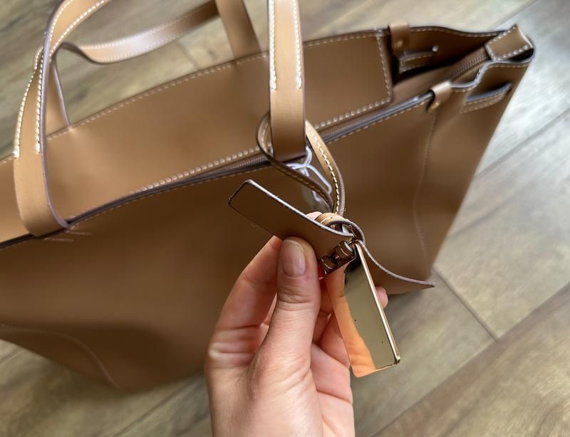 Сумка коричнева жіноча вмістка reserved трендова шопер великс