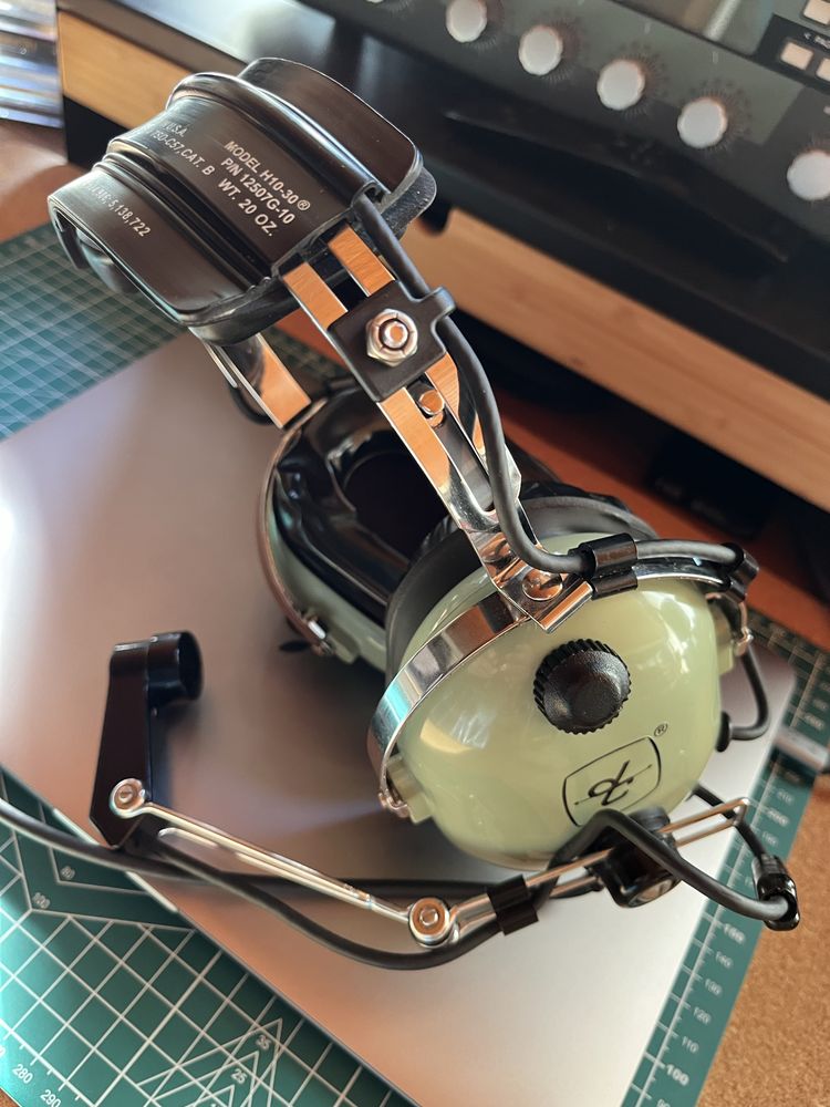 Headset David Clark H10-30 com Almofadas em Gel Piloto Aviacão