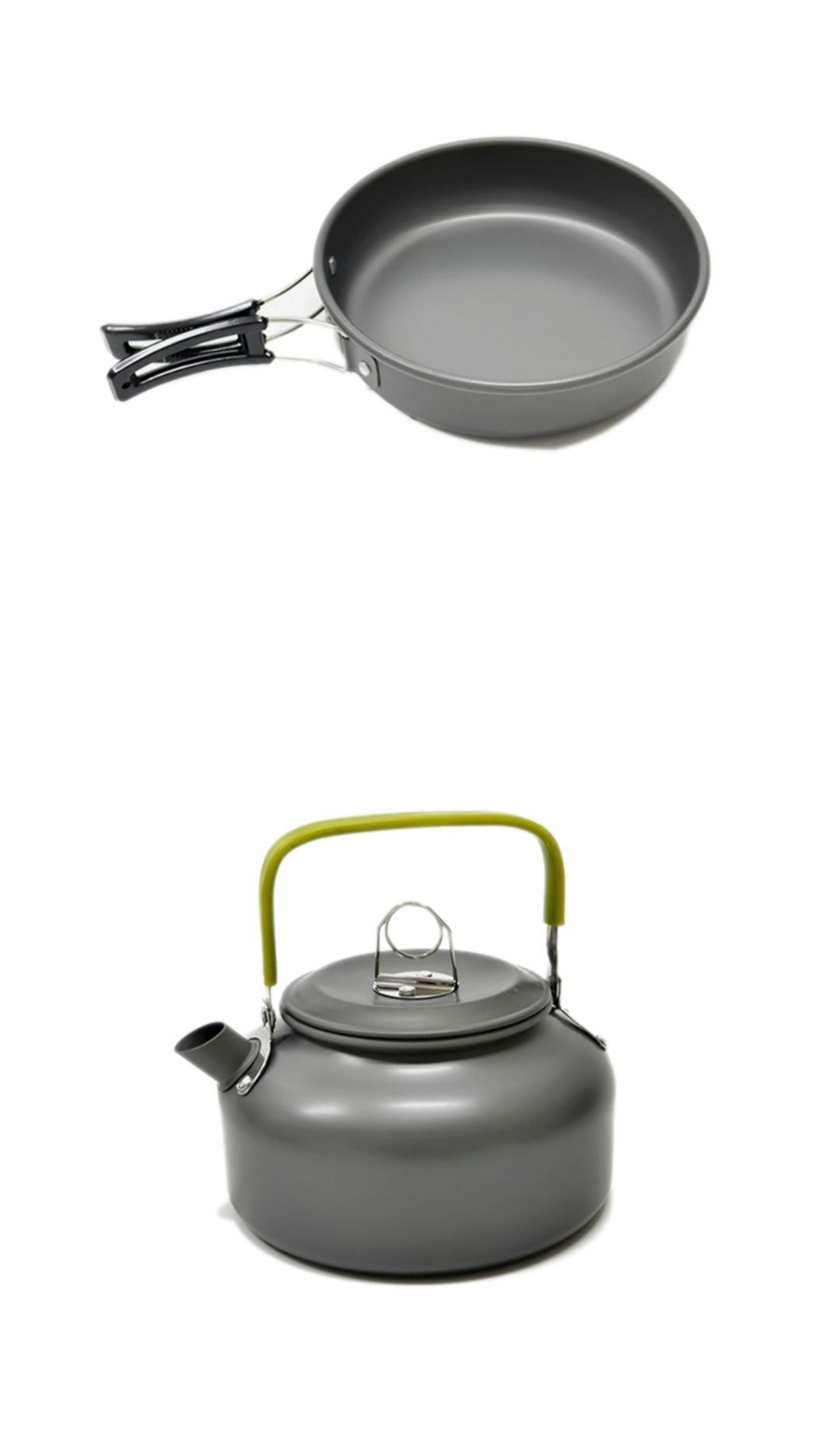 Набір туристичного посуду пательня кастрюля чайник для кемпінгу набор