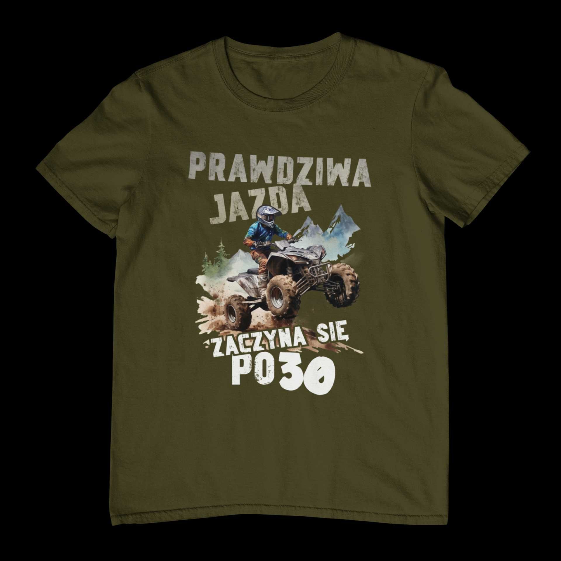 Prawdziwa jazda zaczyna się po | Koszulka na urodziny | Super Prezent
