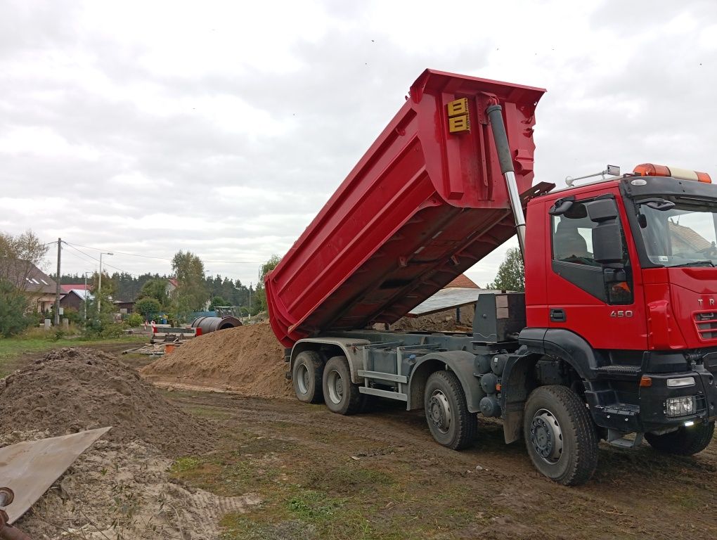 piasek,ziemia, żwir,kruszywo drogowe, transport