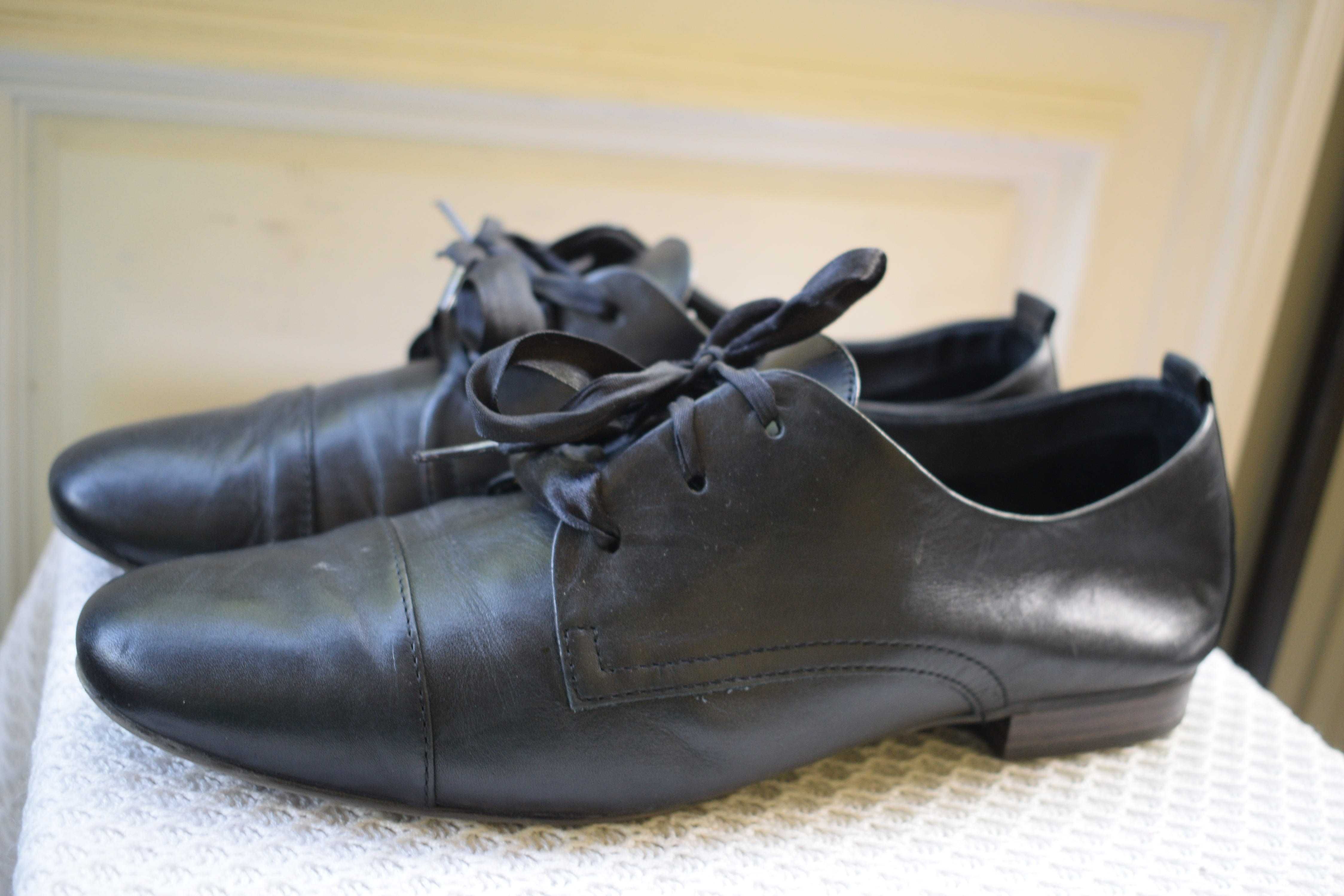 кожаные туфли мокасины ботильоны полуботинки Tamaris р. 40 26,3 см