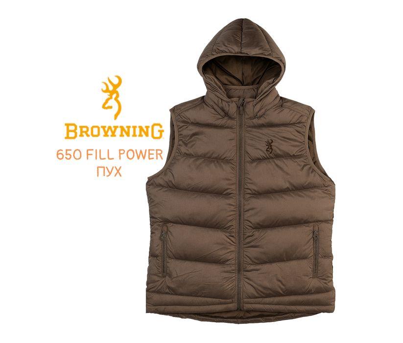 Пуховий жилет Browning Arctic Down Vest Chocolate Безрукавка