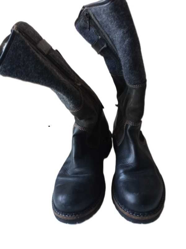 Tamaris Duo-Tex wyższe buty zimowe r 38 wkł.24cm.