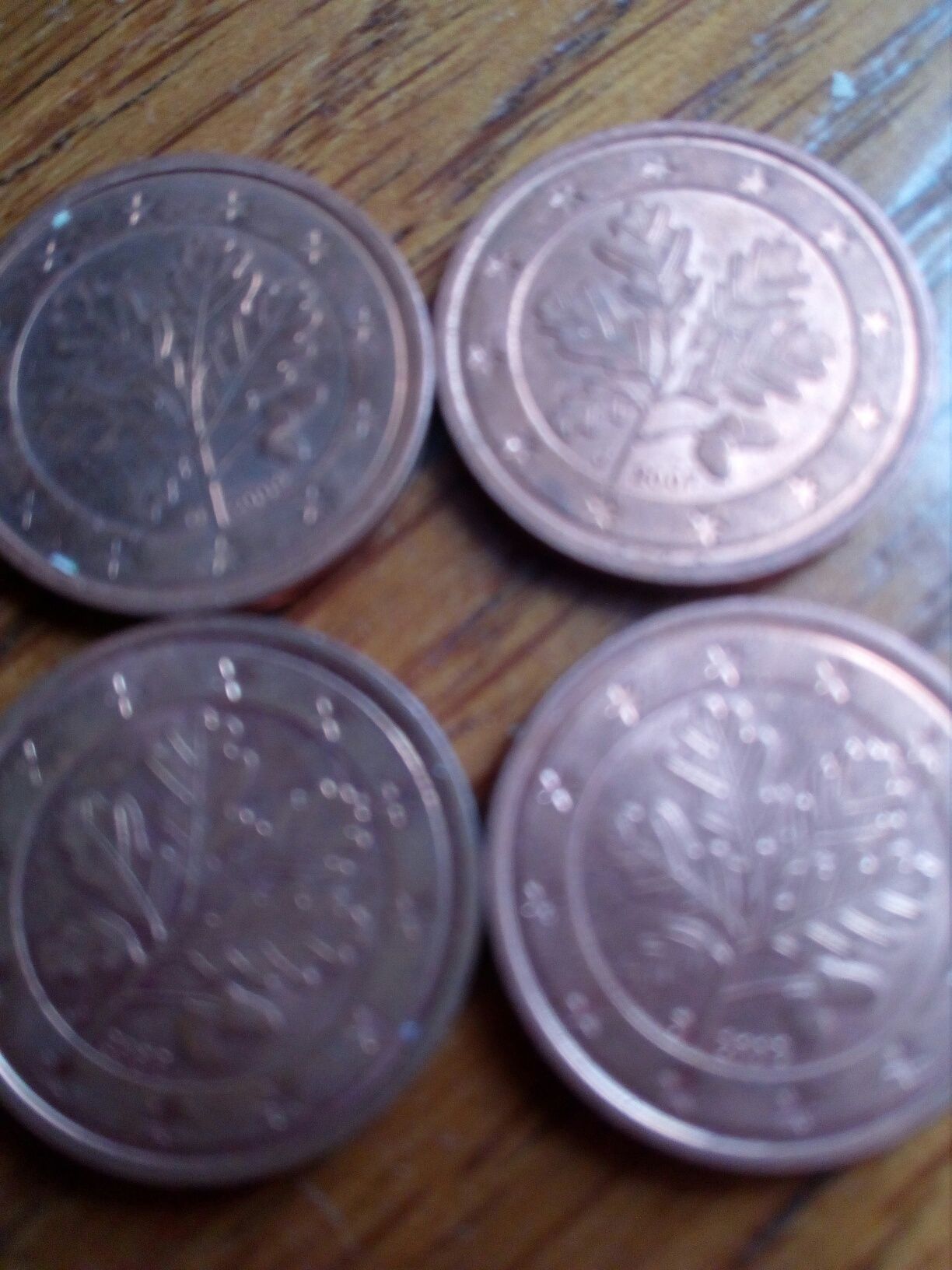 2 euro  cent D,J,A,F