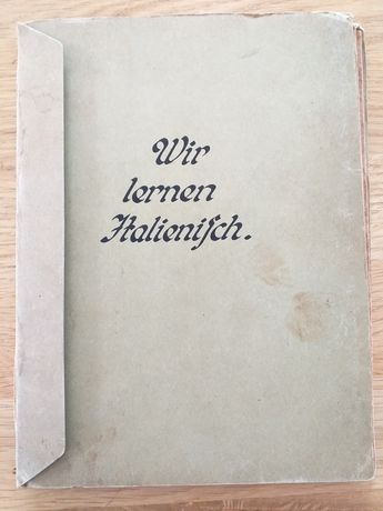 Książka do nauki włoskiego po niemiecku z 1935 roku, antykwariat