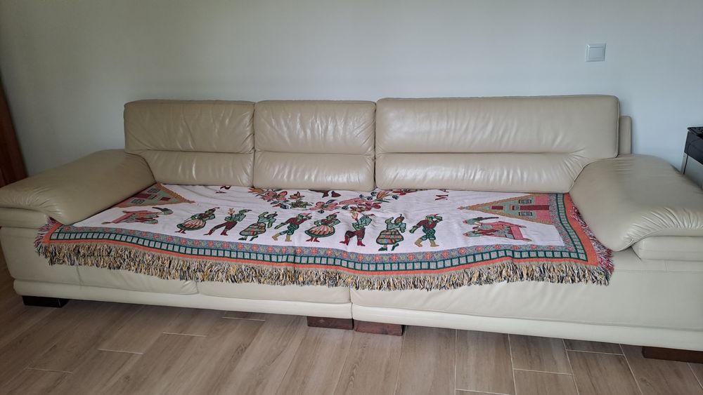 Sofá em pele verdadeir