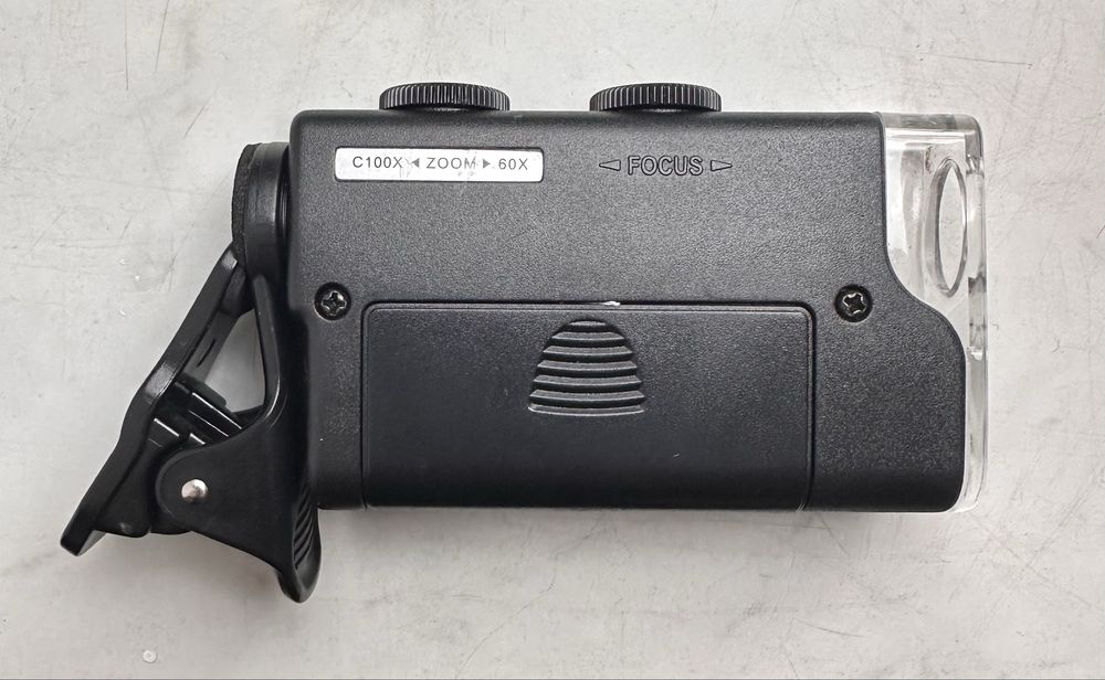 Микроскоп на объектив телефона 60x-100x с подсветкой
