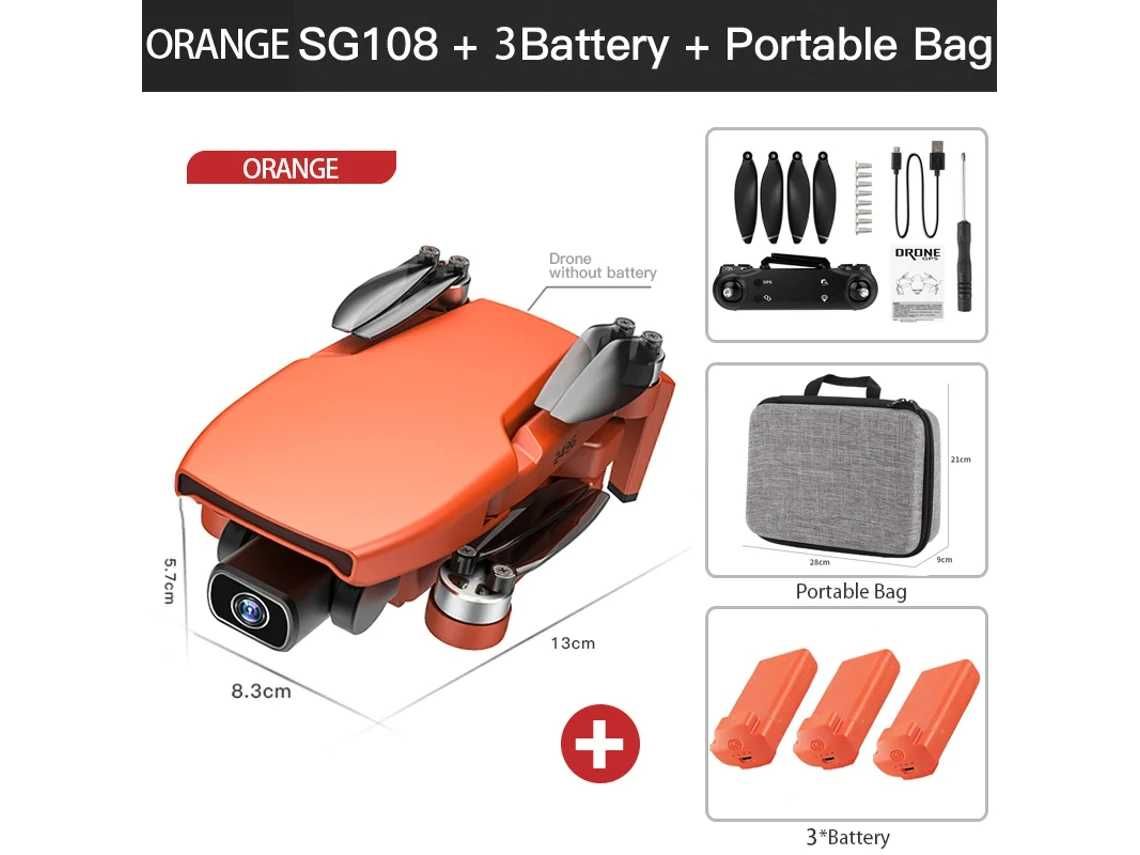 Drone SG108 com Câmara 4K HD–Novo na Caixa –incluído cartãoSD 64g 200€