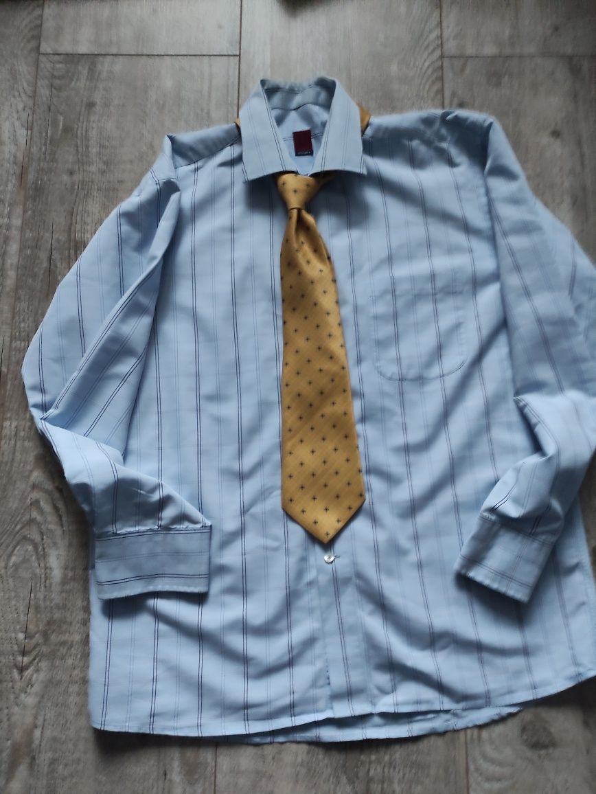 Koszula męska Wólczanka r.XL gratis krawat