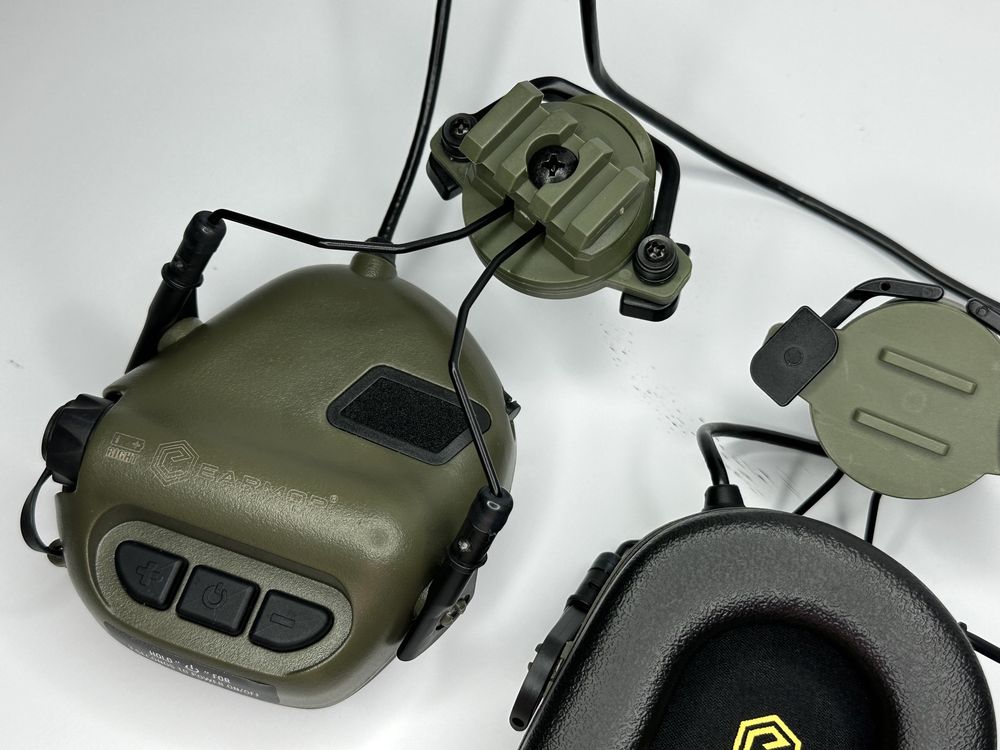 Активные наушники Earmor M32H Coyote, Green на каску TOR-D, FAST, MICH