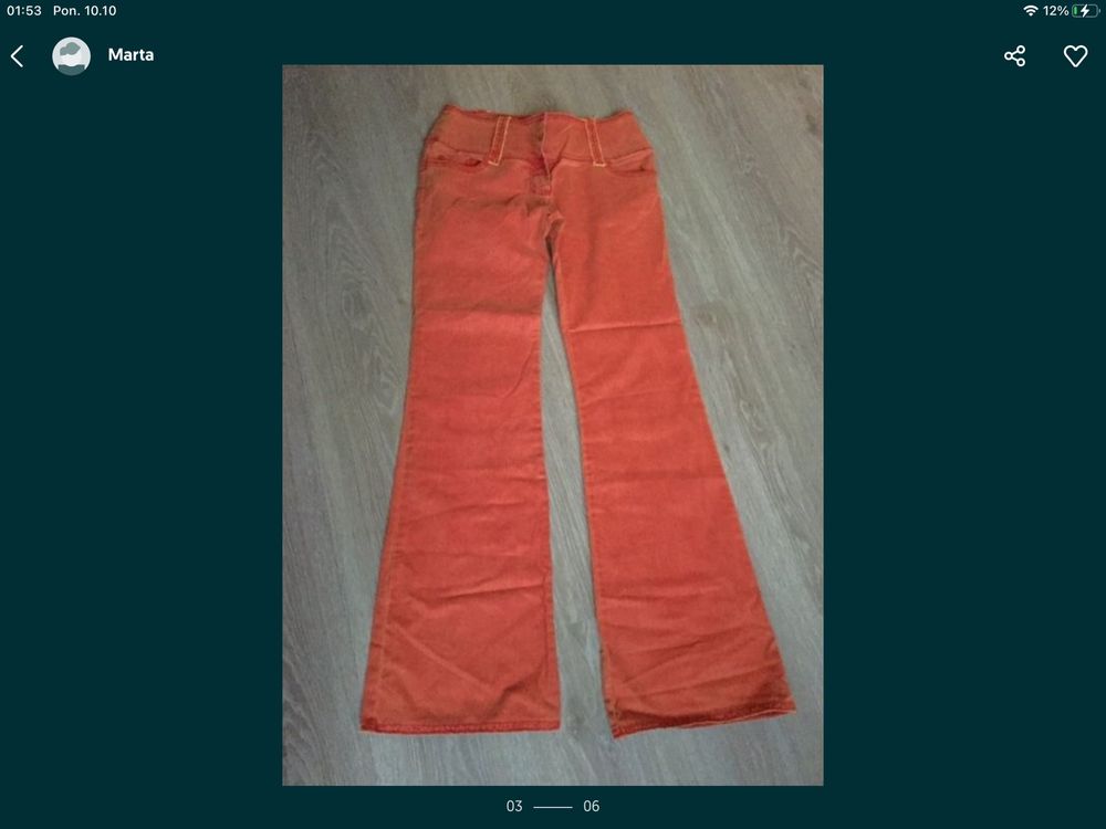 Spodnie Mango cienki jeans dzwony _ nowe