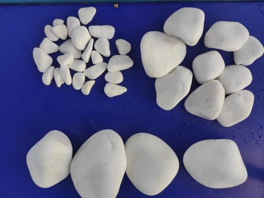 Kamień śnieżnobiały Thassos biały otoczak  24,5 kg 1-3, 3-6, 6-10 cm