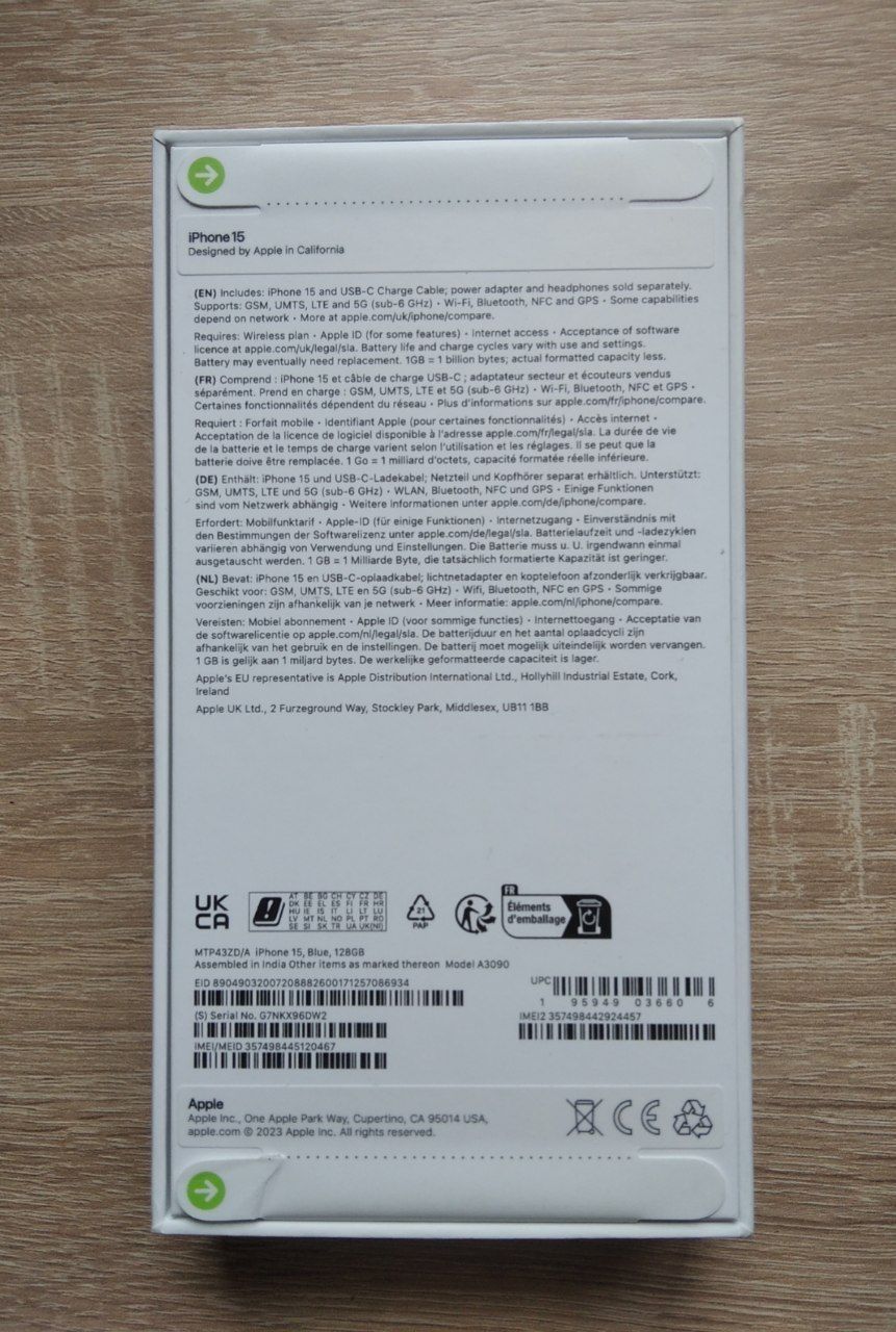 Нові! Apple Iphone 15 128 gb (EU версія)