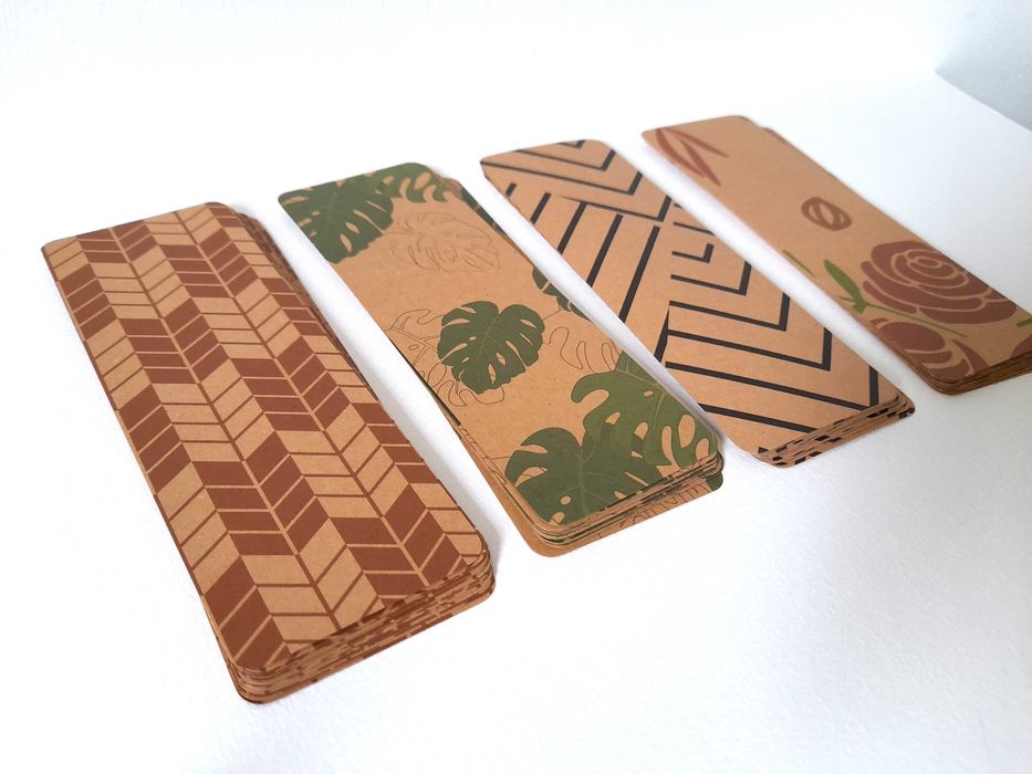 Marcadores de livro em papel craft 150g rústicos lembranças souvenirs
