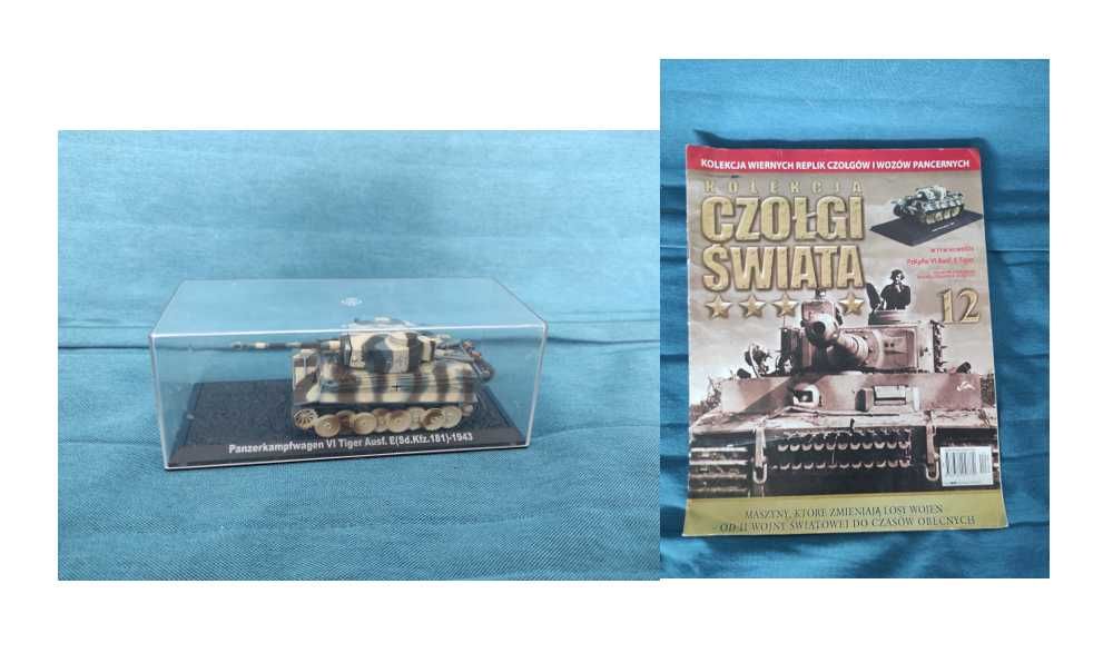 Czołg Tiger I w gablocie 1:72 plus czasopismo czołgi świata kolekcja!