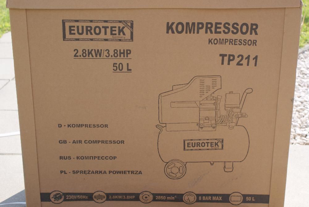 Kompresor Sprężarka 50L Eurotek Germany
